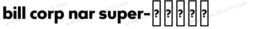 bill corp nar super字体转换